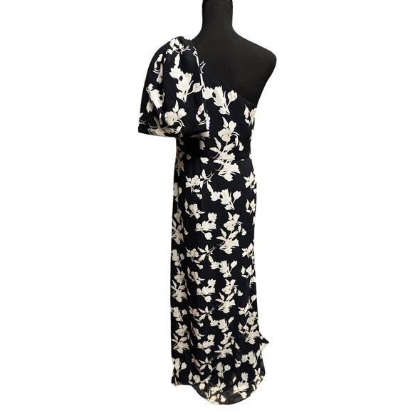 Sachin & Babi One Shoulder Chelsea Gown Dress Plus Size 16W Navy Venetia Petal - Picture 3 of 7